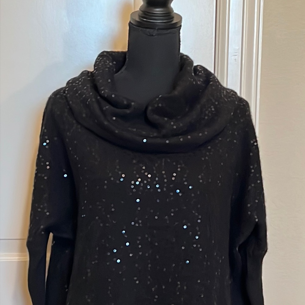 Saks Fifth Avenue sequined cashmere sweater - Picture 1 of 8